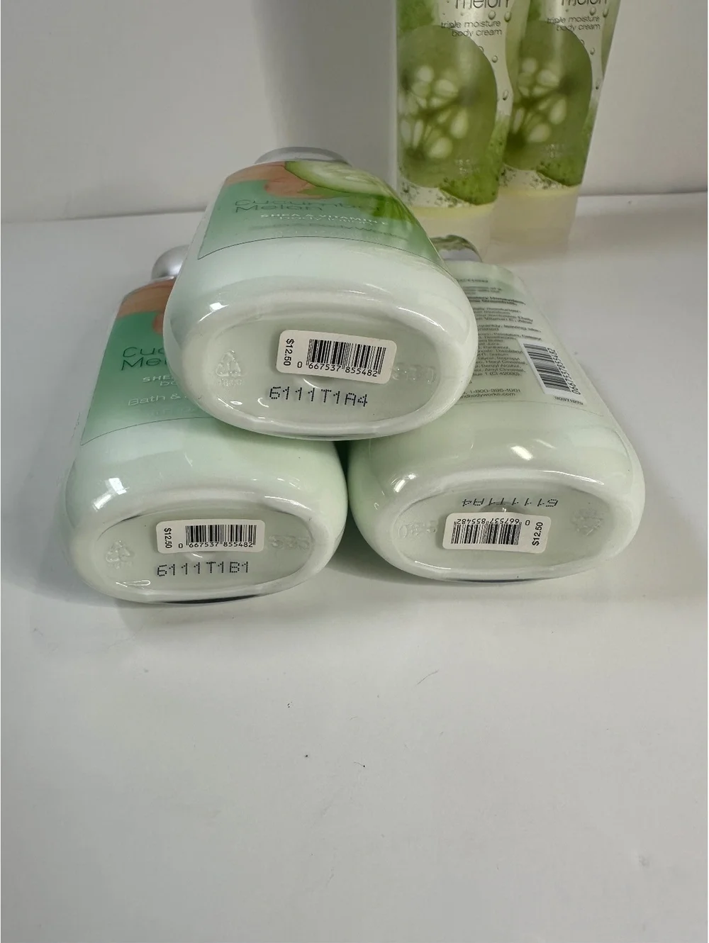 Cucumber Melon Bath & Body Works 3 Body Lotions 8oz + 2 Body Creams 8oz